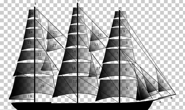 Clipper Rigging Sailing Ship PNG, Clipart, Angle, Aspect Ratio, Baltimore Clipper, Barque, Black And White Free PNG Download