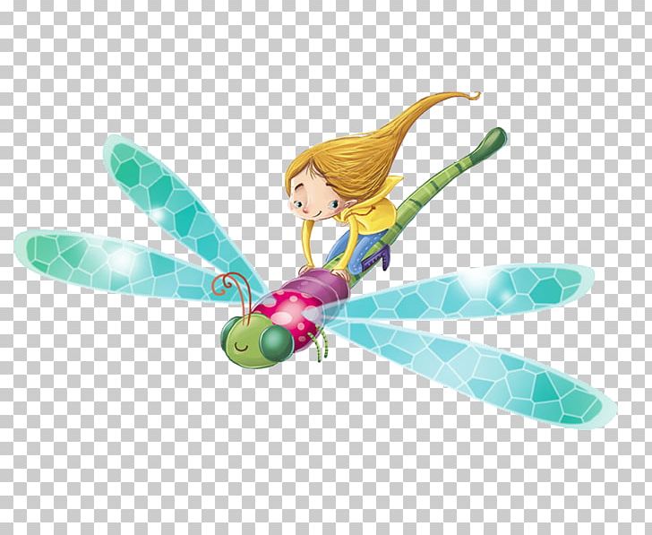 Cartoon Dragonfly Illustration PNG, Clipart, Anime Girl, Art, Baby Girl, Child, Drawing Free PNG Download