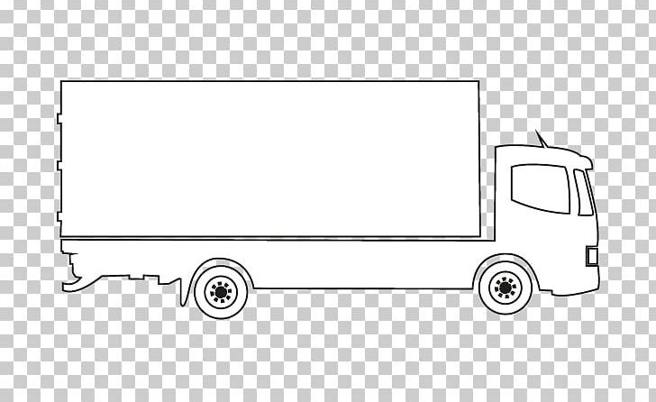 White Car Automotive Design Truck PNG, Clipart, Angle, Black, Black White, Cartoon, Delivery Truck Free PNG Download