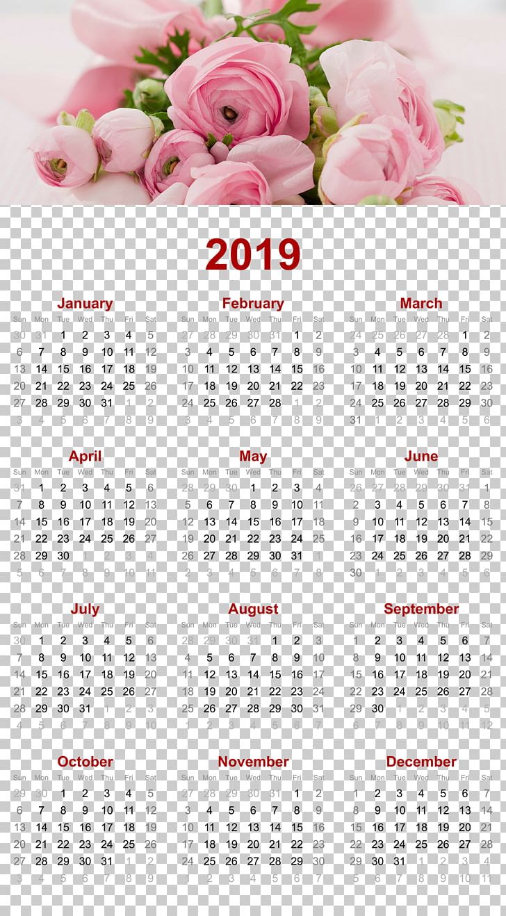 2019 Printable Calendar PNG, Clipart, Art, Calendar, Others, Photography, Royaltyfree Free PNG Download