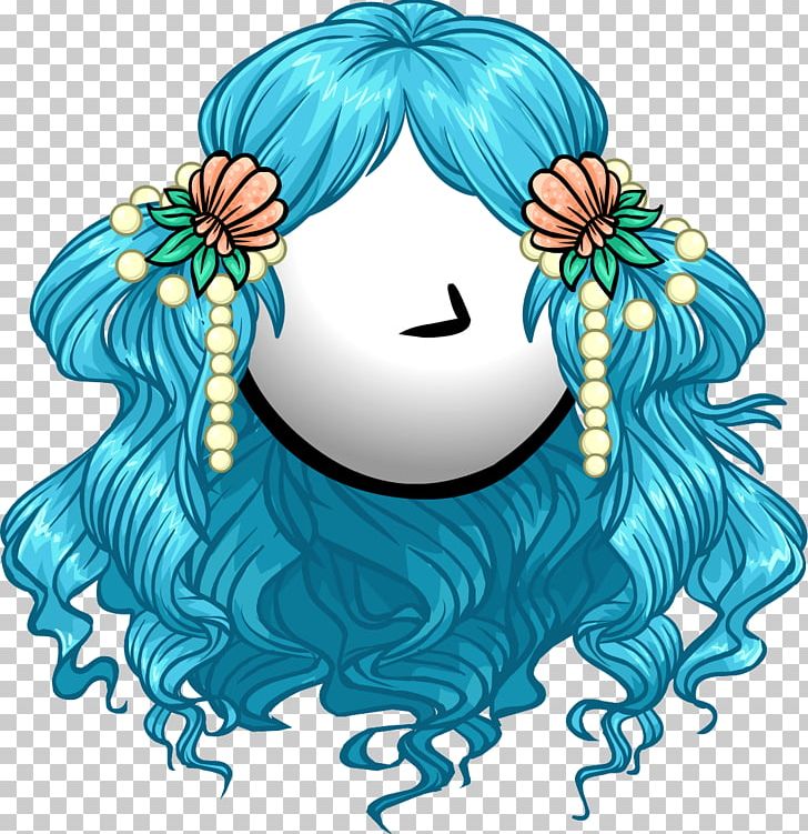 Club Penguin Blue Wig PNG, Clipart, Animals, Art, Artwork, Blue, Blue Hair Free PNG Download