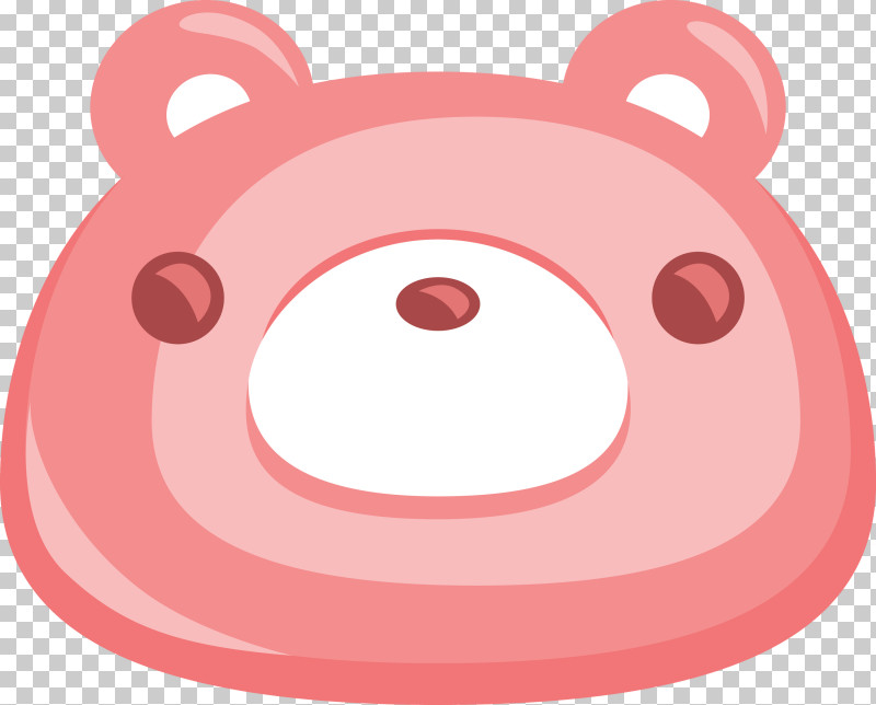 Teddy Bear PNG, Clipart, Bear, Cartoon, Circle, Nose, Pink Free PNG Download