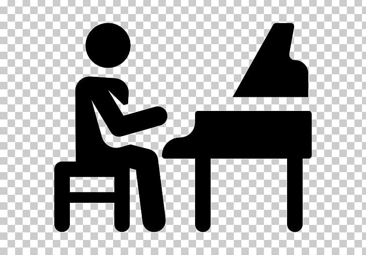 Piano Musical Keyboard Computer Icons PNG, Clipart, Angle, Black And White, Chair, Communication, Digital Piano Free PNG Download