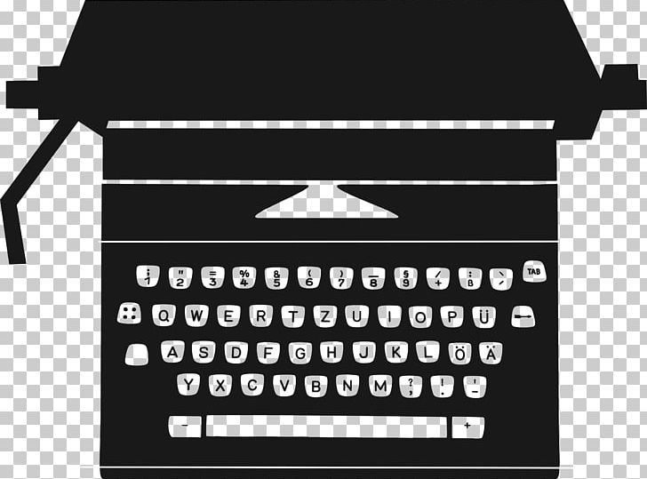 Typewriter Paper Drawing PNG, Clipart, Black, Black And White, Brand, Communication, Computer Keyboard Free PNG Download