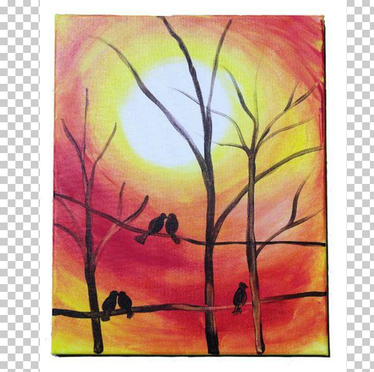 Watercolor Painting Acrylic Paint Art Canvas PNG, Clipart, Acrylic Paint, Art, Artwork, Bird On Wire, Branch Free PNG Download