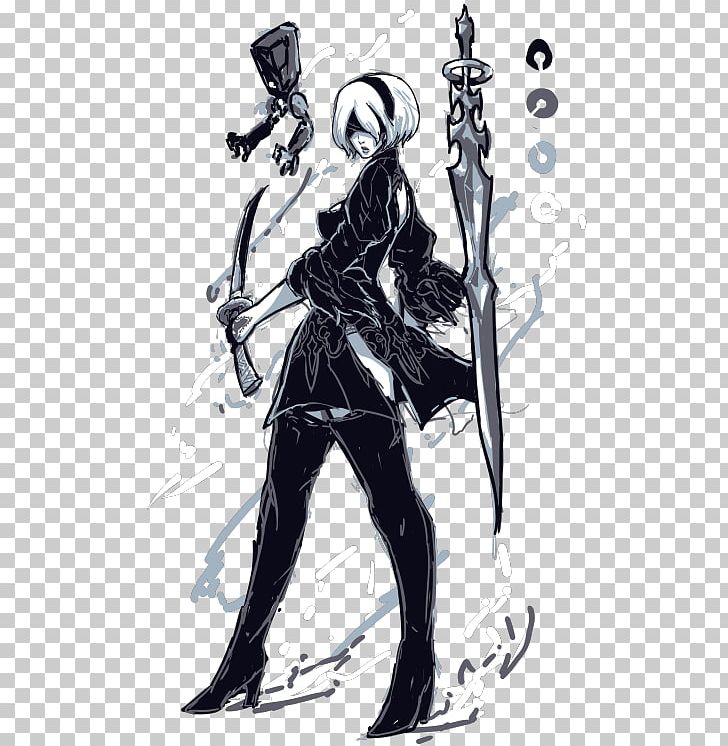 Nier: Automata Role-playing Game Artist PNG, Clipart, Akihiko Yoshida, Art, Artist, Automata, Black And White Free PNG Download