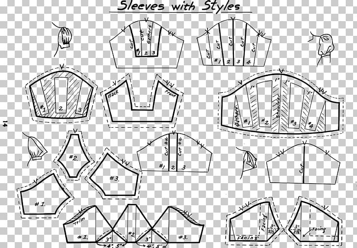 Sewing Fashion Sleeve Pattern PNG, Clipart, Angle, Area, Auto Part, Black And White, Burda Style Free PNG Download