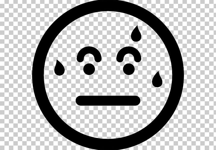 Computer Icons Emoticon Smiley Perspiration PNG, Clipart, Anxiety, Black And White, Circle, Computer Icons, Download Free PNG Download