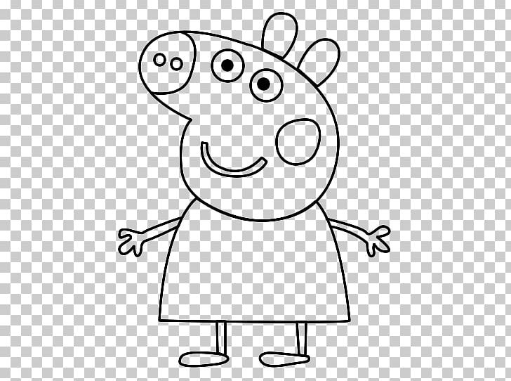 Daddy Pig Drawing Coloring Book Mummy Pig PNG, Clipart, Animals, Area, Black, Black And White, Cartoon Free PNG Download