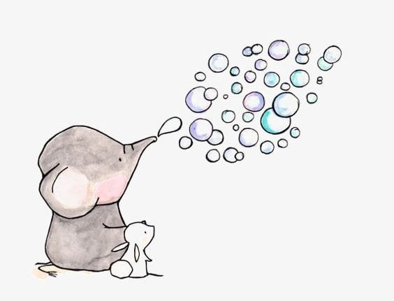Elephant And Rabbit PNG, Clipart, Animal, Bubble, Cartoon, Elephant Clipart, Friend Free PNG Download