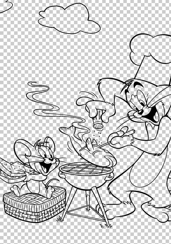 Tom Cat Jerry Mouse Tom And Jerry Coloring Book Cooking PNG, Clipart, Adult, Angle, Area, Arm, Baking Free PNG Download