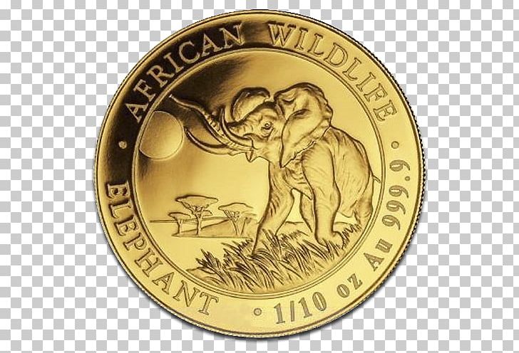 African Elephant Gold Coin Somalia PNG, Clipart, African Elephant, Bullion, Bullion Coin, Coin, Currency Free PNG Download