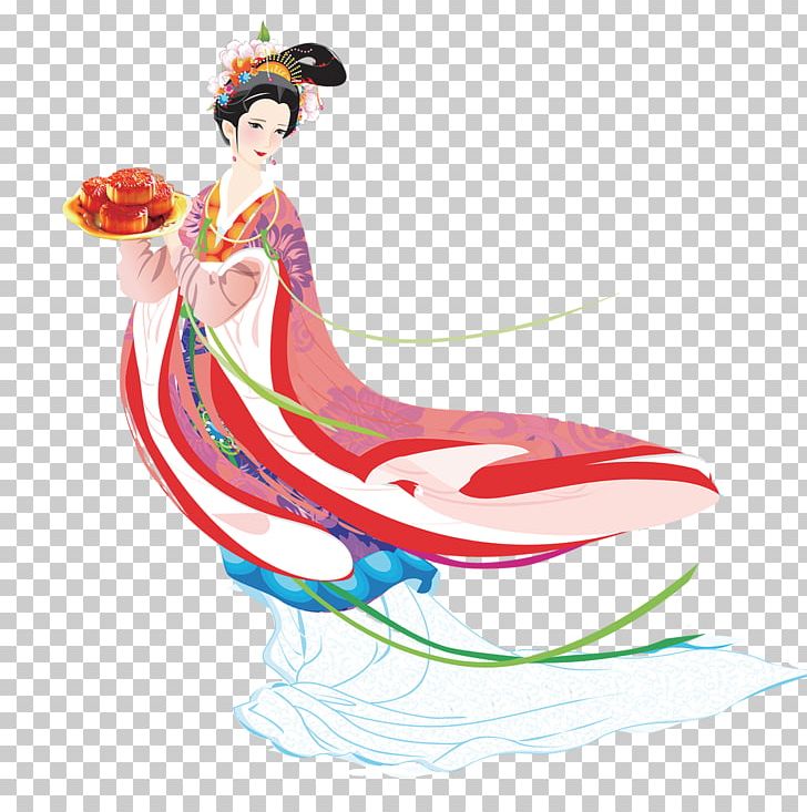 Mooncake China Mid-Autumn Festival Change PNG, Clipart, Angel, Art, Autumn, Beauty, Fairies Free PNG Download