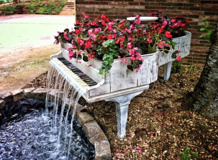 Piano Drinking Fountains Water Feature Garden PNG, Clipart, Drinking Fountains, Flora, Flower, Fountain, Furniture Free PNG Download