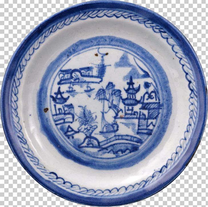 Blue And White Pottery Plate 18th Century Chinese Export Porcelain PNG, Clipart, 18th Century, Blue, Blue And White Porcelain, Blue And White Pottery, Canton Free PNG Download