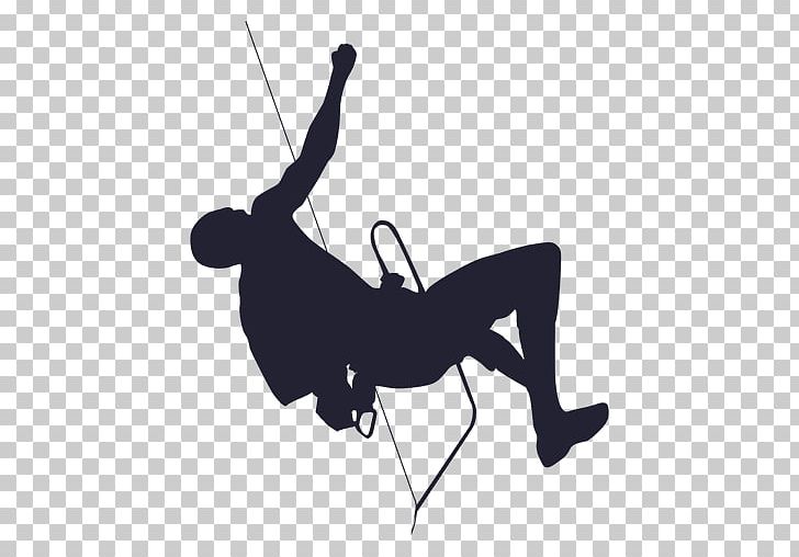 Climbing Mountaineering Silhouette PNG, Clipart, Angle, Black, Black And White, Climbing, Climbing Wall Free PNG Download