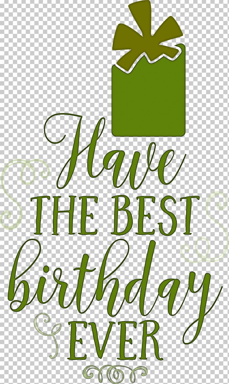 Birthday Best Birthday PNG, Clipart, Biology, Birthday, Calligraphy, Fruit, Green Free PNG Download