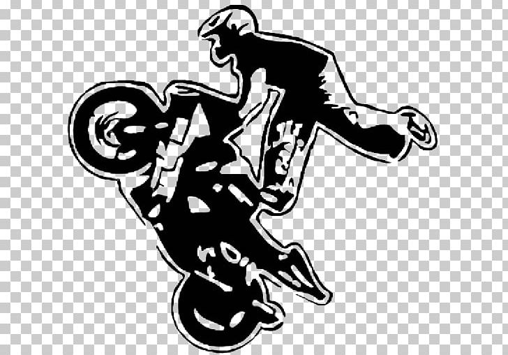 Wheelie Motorcycle Stunt Riding Logo PNG, Clipart, Artwork, Black And White, Cars, Fictional Character, Headgear Free PNG Download