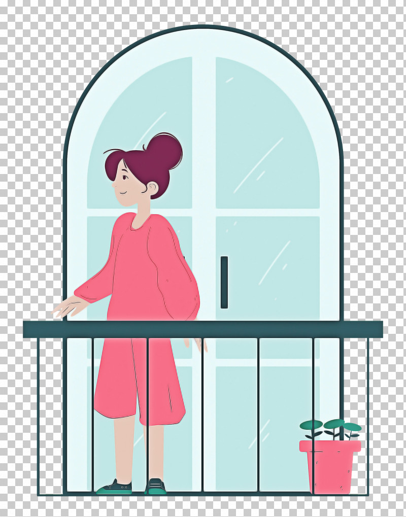 Balcony Home Rest PNG, Clipart, Balcony, Behavior, Cartoon, Home, Human Free PNG Download