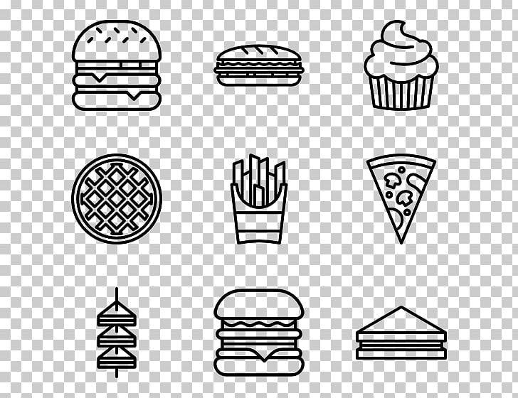 Fast Food Hamburger Cheeseburger Junk Food Computer Icons PNG, Clipart, Angle, Area, Black, Black And White, Brand Free PNG Download