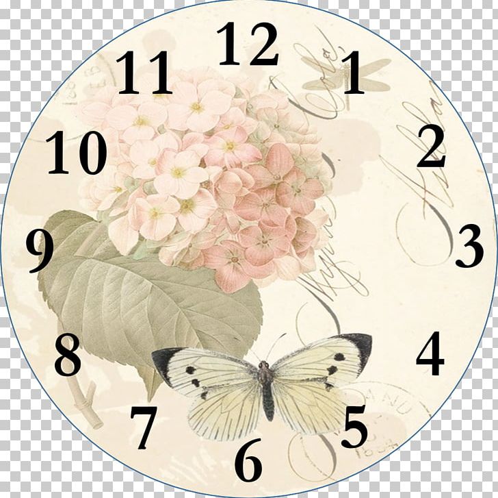 Clock Face Floral Clock Floor & Grandfather Clocks PNG, Clipart, Antique, Butterfly, Clock, Clock Face, Decoupage Free PNG Download