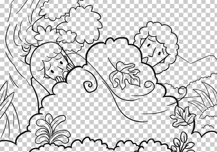 Garden Of Eden Coloring Book Adam And Eve Bible Forbidden Fruit PNG, Clipart, Adam And Eve, Area, Art, Bible, Black Free PNG Download