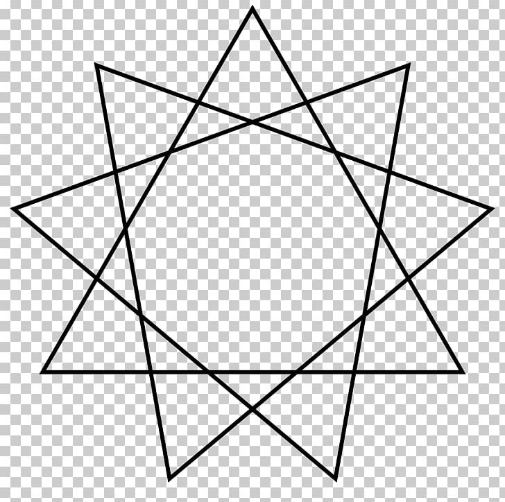 Star Polygon Enneagram Regular Polygon PNG, Clipart, Angle, Area, Black, Black And White, Circle Free PNG Download