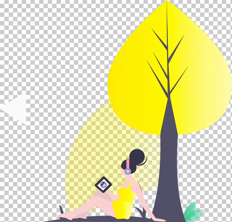 Cartoon Yellow Tree Physical Fitness PNG, Clipart, Cartoon, Paint, Physical Fitness, Tree, Video Streaming Free PNG Download
