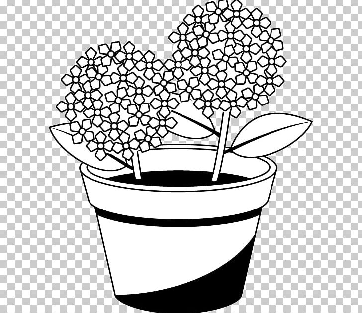 Flowerpot Black And White French Hydrangea PNG, Clipart, Area, Artwork, Black And White, Drinkware, Encapsulated Postscript Free PNG Download