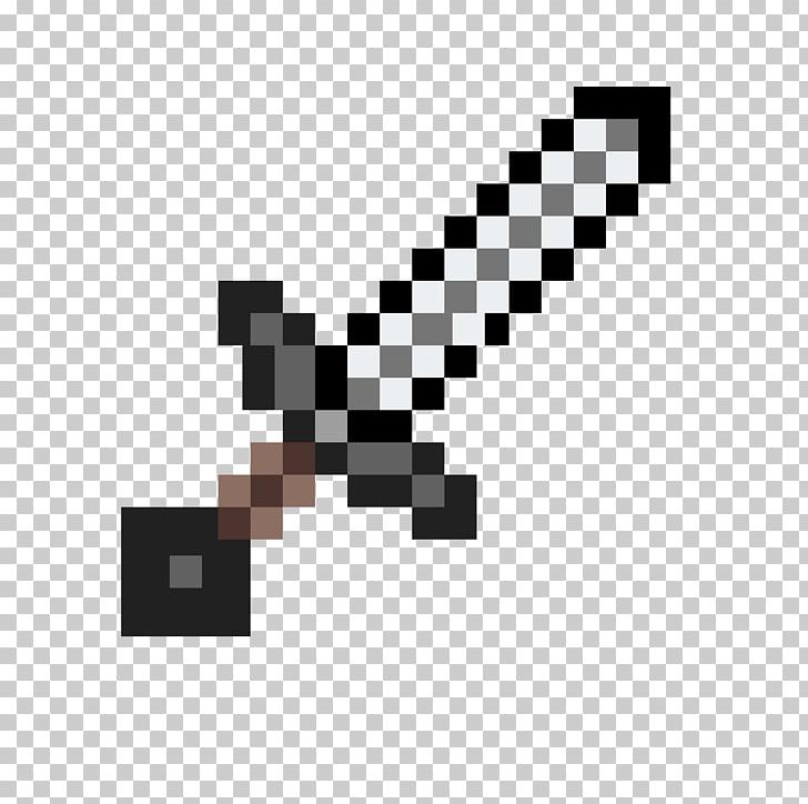 Minecraft: Pocket Edition Pixel Art Sword PNG, Clipart, Angle, Art, Black, Drawing, Line Free PNG Download