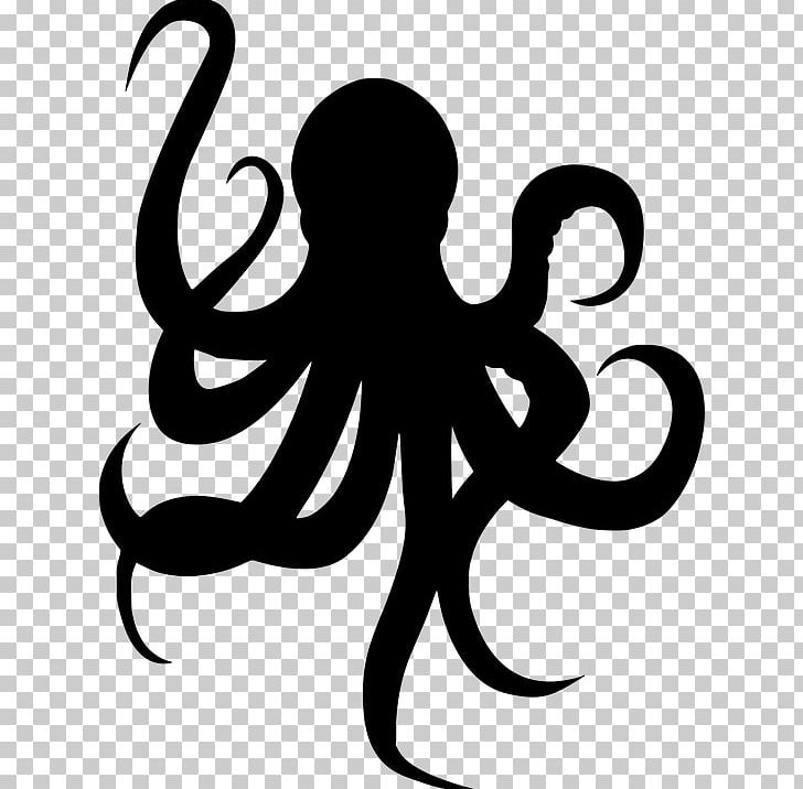 Octopus Silhouette Squid PNG, Clipart, Animals, Art, Artwork, Black And White, Cephalopod Free PNG Download