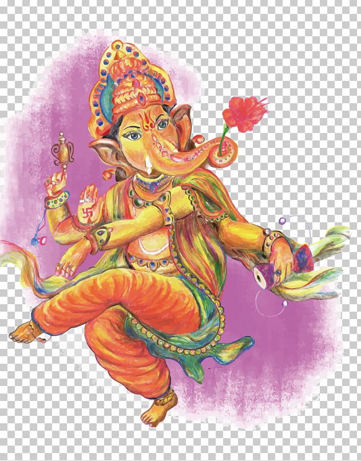 Ganesha India Ganesh Chaturthi PNG, Clipart, Dussehra, Fictional Character, Flag Of India, Hand, Hand Drawn Free PNG Download
