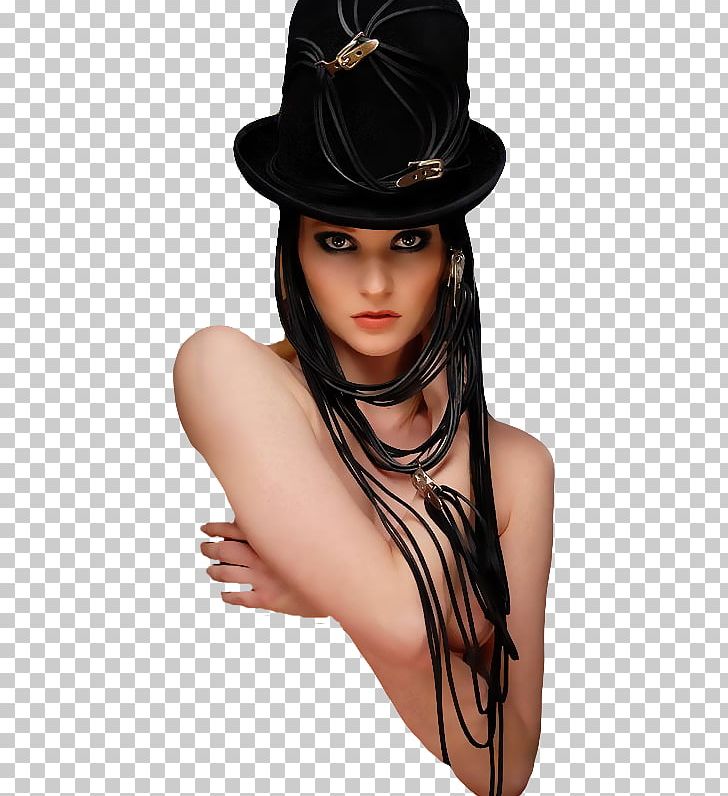 Fedora Fashion Top Hat Black And White PNG, Clipart, Black, Black And White, Black Hair, Brown Hair, Cat Girl Free PNG Download