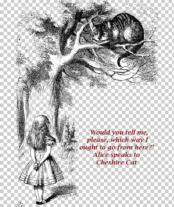 Alice's Adventures In Wonderland And Through The Looking-Glass Cheshire Cat White Rabbit PNG, Clipart,  Free PNG Download