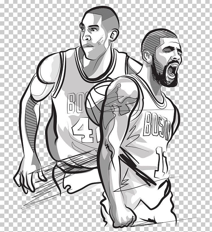 Basketball Boston Celtics Cleveland Cavaliers NBA Coloring Book PNG, Clipart, Arm, Fictional Character, Hand, Human, Irving Free PNG Download
