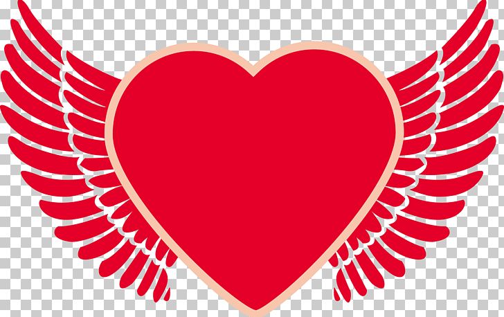 cartoon heart with wings