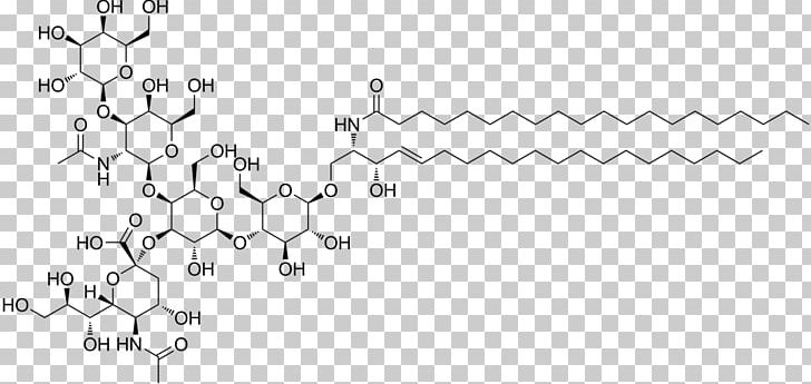 GD2 Ganglioside Ceramide Glycosphingolipid PNG, Clipart, Angle, Area, Black And White, Body Jewelry, Cancer Free PNG Download