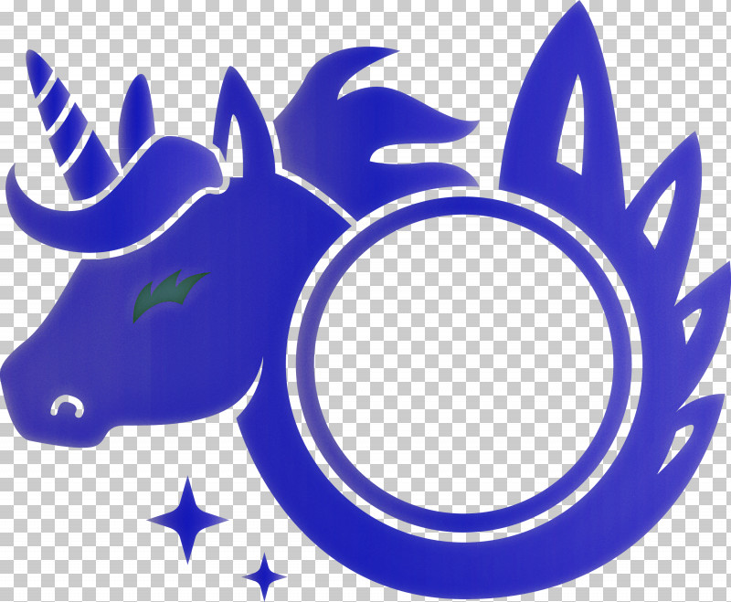 Unicorn Frame PNG, Clipart, Circle, Electric Blue, Head, Horn, Purple Free PNG Download