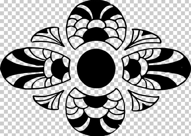 Symmetry Monochrome Flower PNG, Clipart, Art, Artwork, Black, Black And White, Circle Free PNG Download