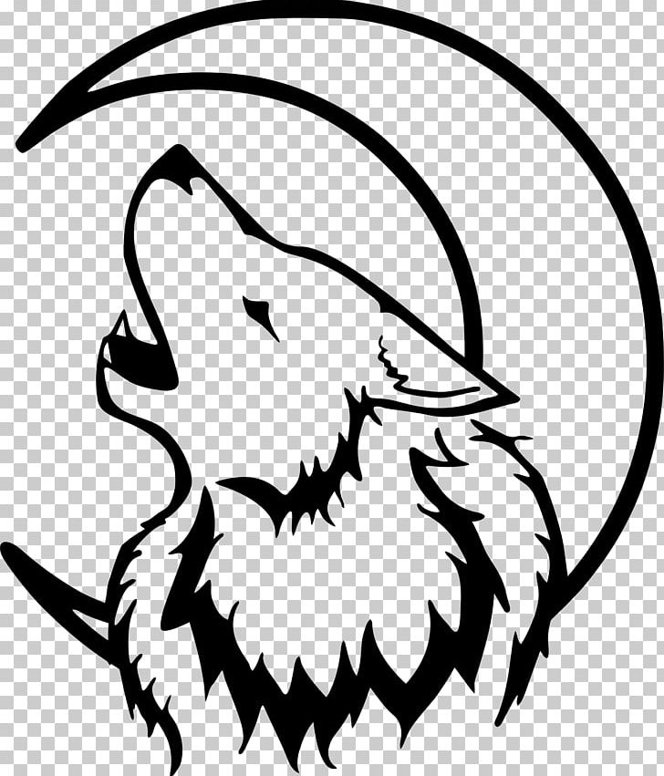 Gray Wolf Drawing Lunar Phase PNG, Clipart, Art, Artwork, Beak, Black, Black And White Free PNG Download