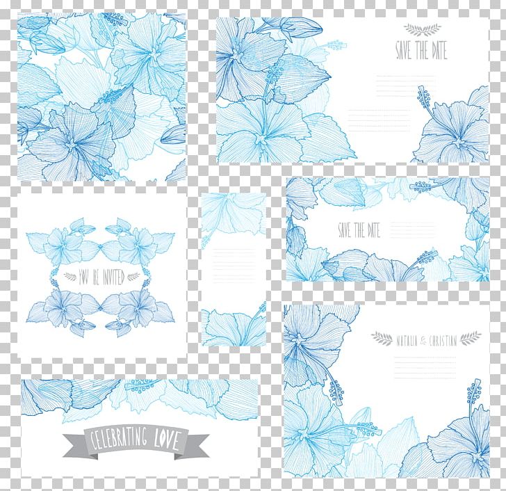 Flower Blue Euclidean PNG, Clipart, Blue, Border, Business Card, Design, Desktop Wallpaper Free PNG Download