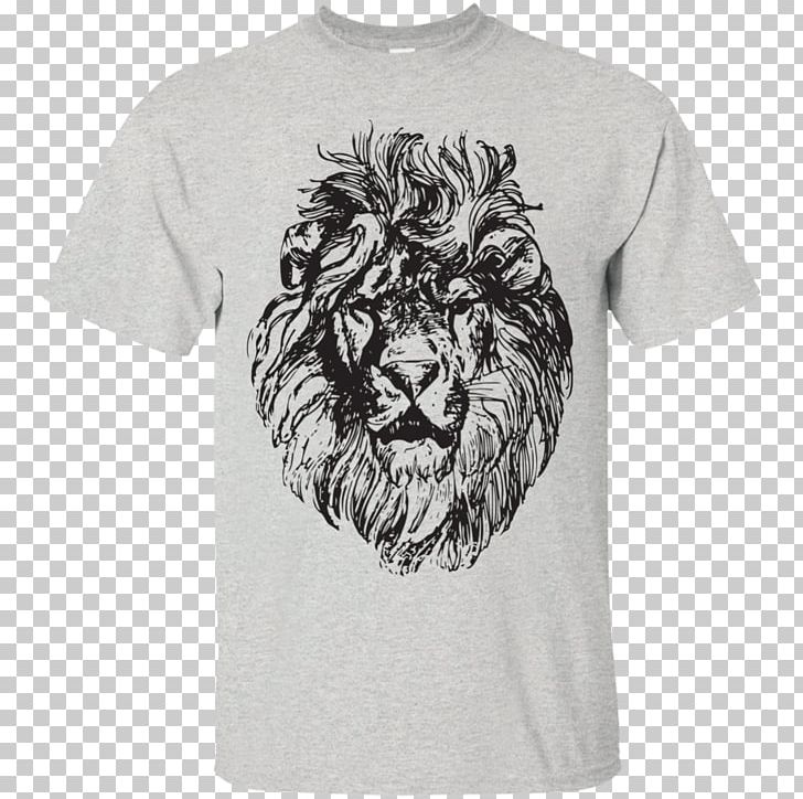 T-shirt Lion Stock Photography PNG, Clipart, Active Shirt, Black, Black And White, Carnivoran, Clothing Free PNG Download