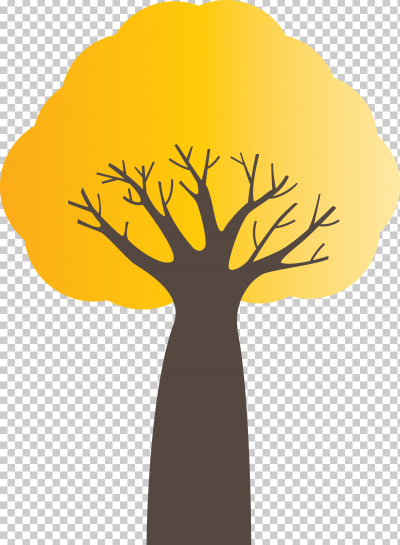 Flower Leaf Yellow Silhouette H&m PNG, Clipart, Abstract Tree, Biology, Cartoon Tree, Flower, Hm Free PNG Download