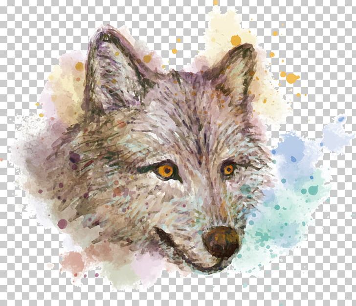 Gray Wolf Watercolor Painting Red Fox Drawing PNG, Clipart, Animal, Avatar, Canidae, Carnivoran, Cartoon Free PNG Download