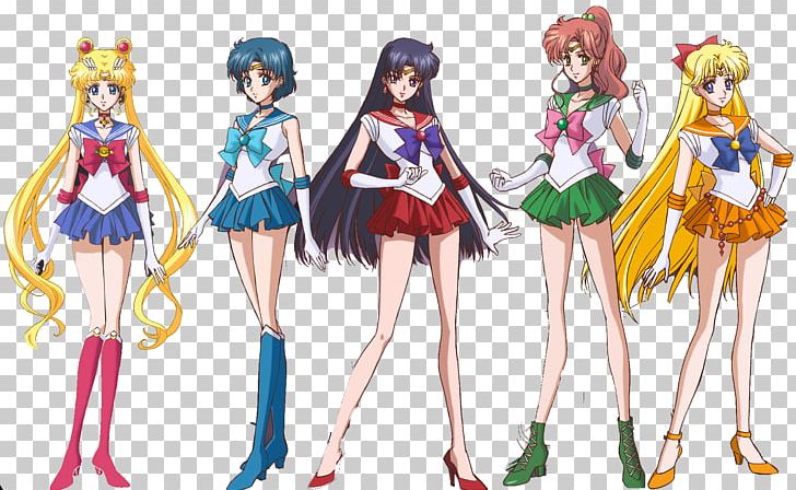 Sailor Moon Sailor Jupiter Sailor Mercury Sailor Mars Sailor Venus PNG, Clipart, Action Figure, Cartoon, Doll, Fashion Design, Fictional Character Free PNG Download