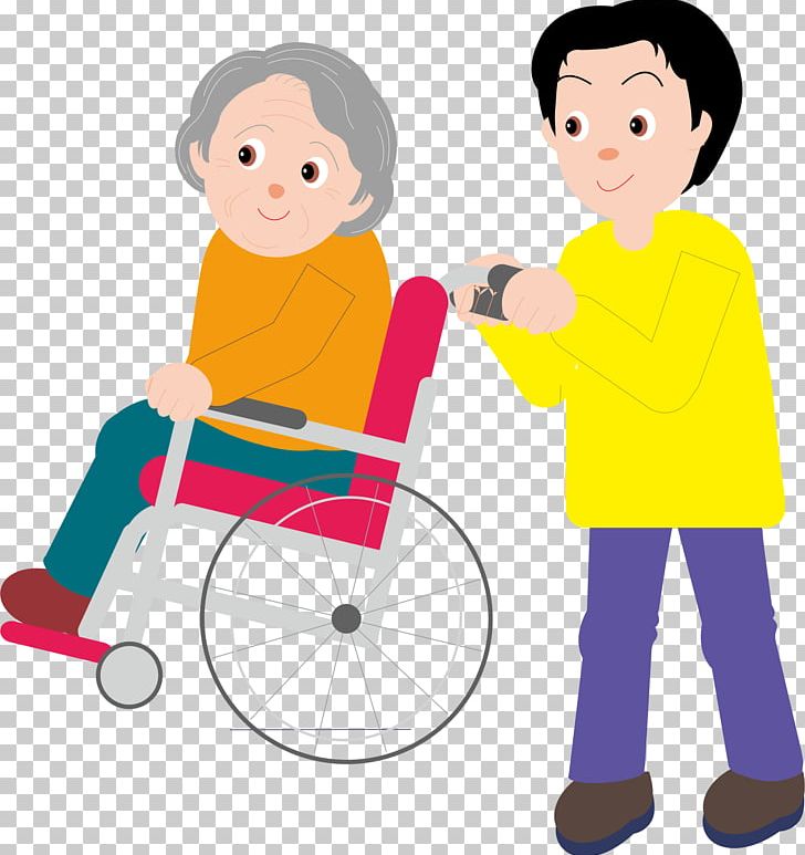 Wheelchair Old Age Illustration PNG, Clipart, Art, Boy, Business Man, Care Workers, Cartoon Free PNG Download