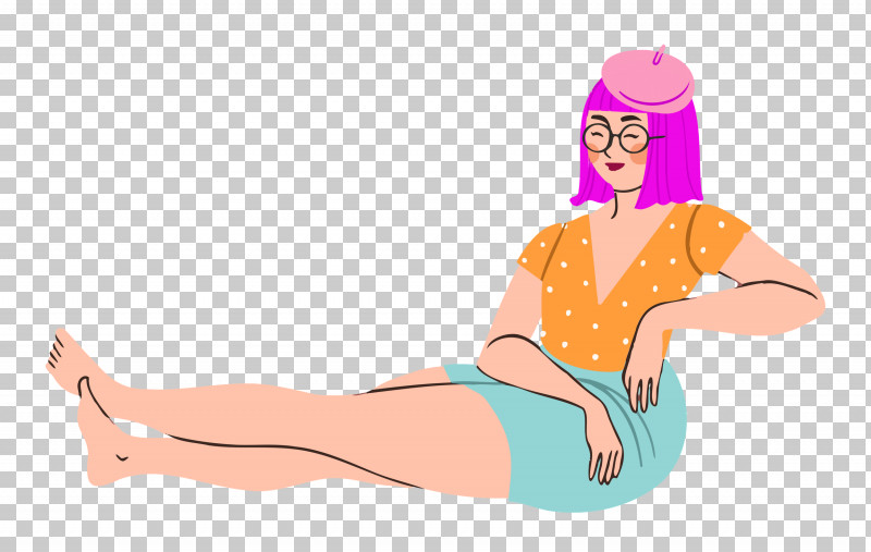 Relaxing Lady Woman PNG, Clipart, Abdomen, Cartoon, Girl, Human Body, Lady Free PNG Download