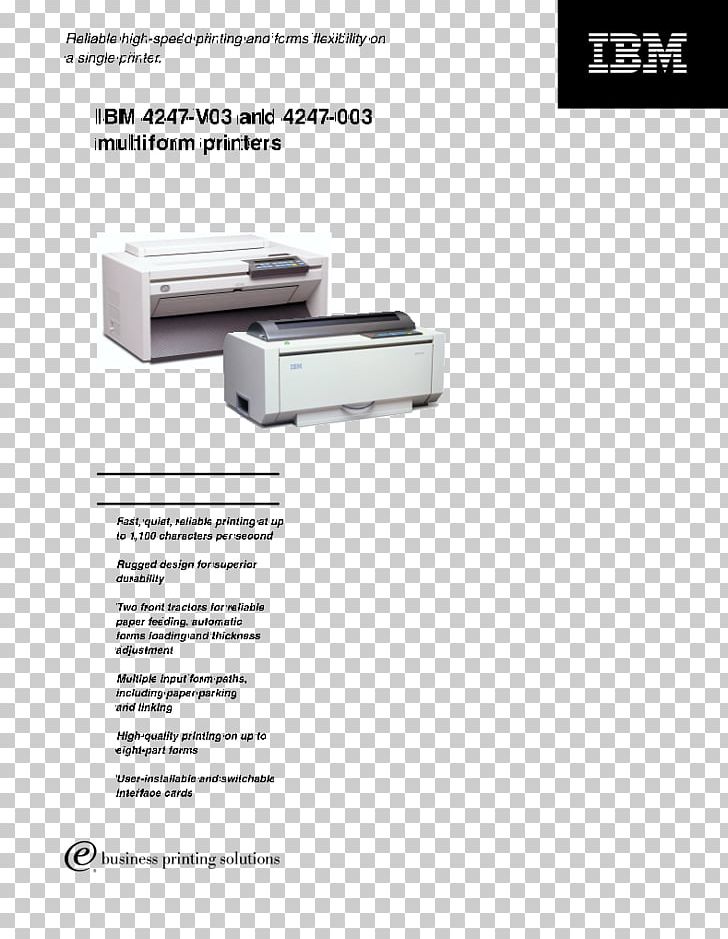 IBM 4247 Model 003 Dot Matrix Monochrome PNG, Clipart, Brochure, Computer Network, Dot Matrix, Dotmatrix Display, Electronics Free PNG Download