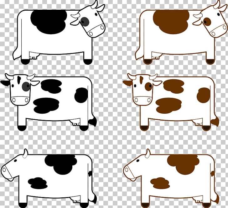 Taurine Cattle Black And White PNG, Clipart, Angle, Black And White, Brown Cow, Cartoon, Cattle Free PNG Download