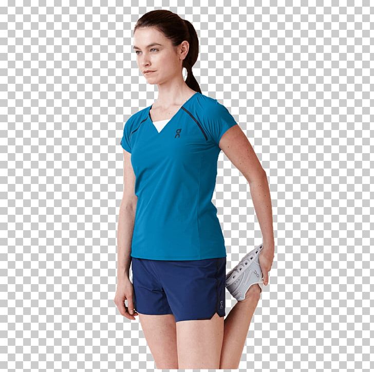 T-shirt Sleeve Sportswear Shoulder PNG, Clipart, Aqua, Blue, Clothing, Cobalt Blue, Electric Blue Free PNG Download